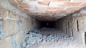 Aislar volta catalana con celulosa