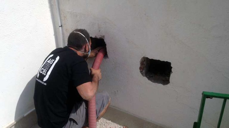 Insuflado de celulosa en cubierta tipo volta catalana