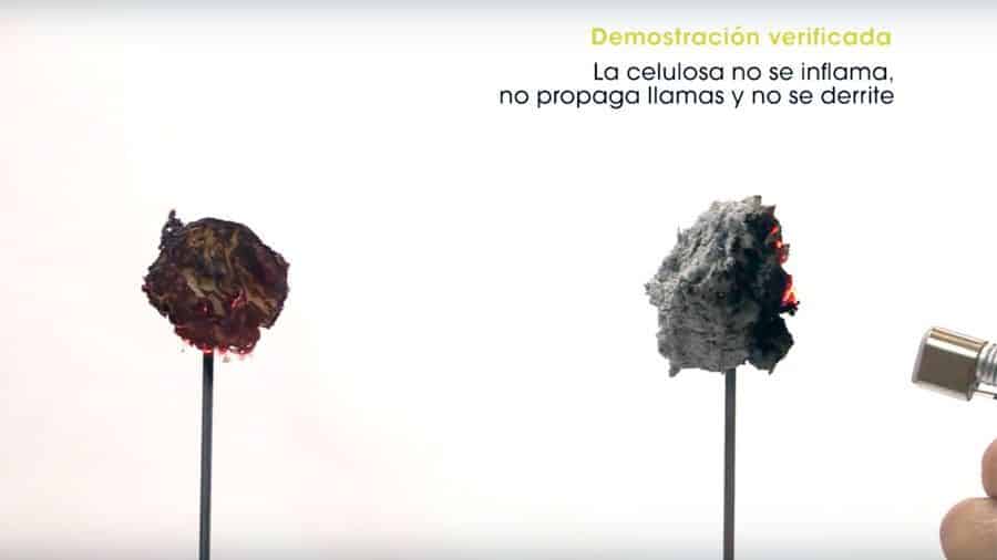 Resistencia al fuego de la celulosa. Aistercel.